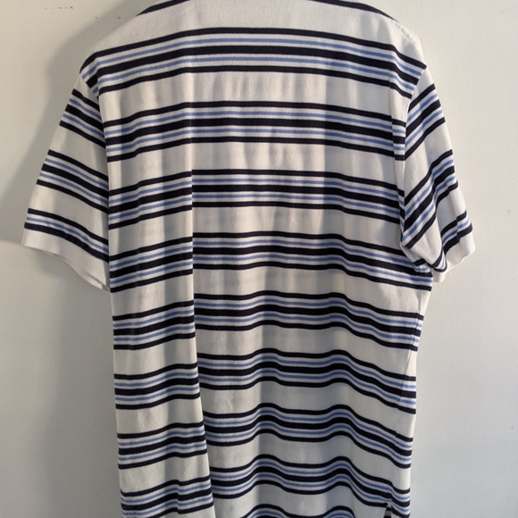 Polo by Ralph Lauren White & Blue Polo - Sz M - Picture 2 of 6